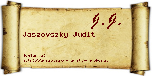 Jaszovszky Judit névjegykártya